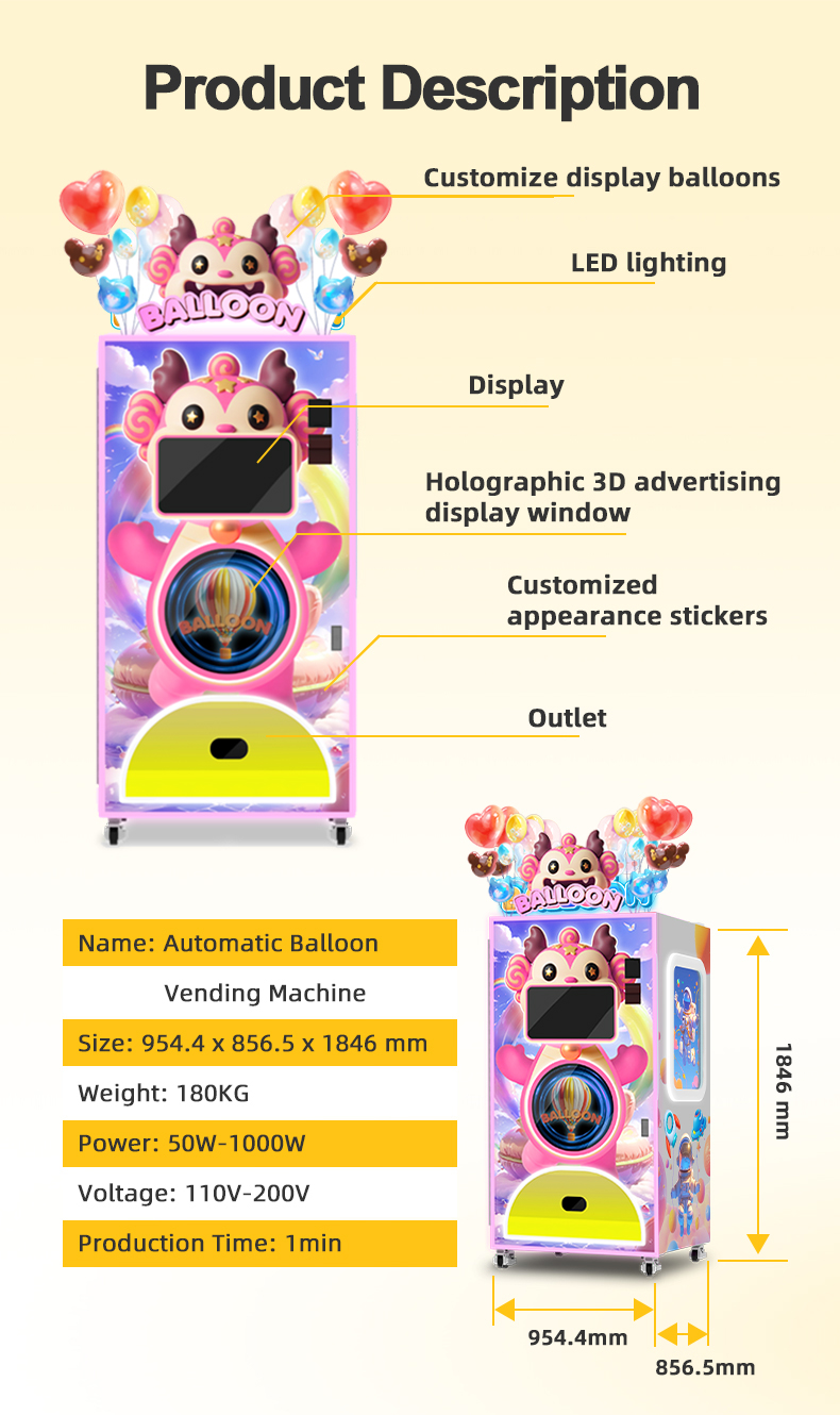 Balloon vending machine description