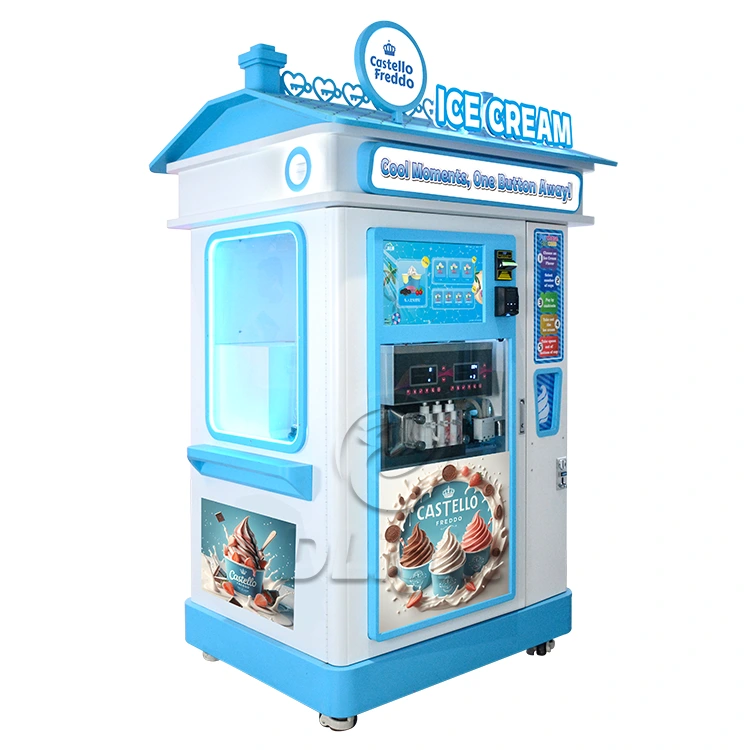3 flavors ice cream vending machine