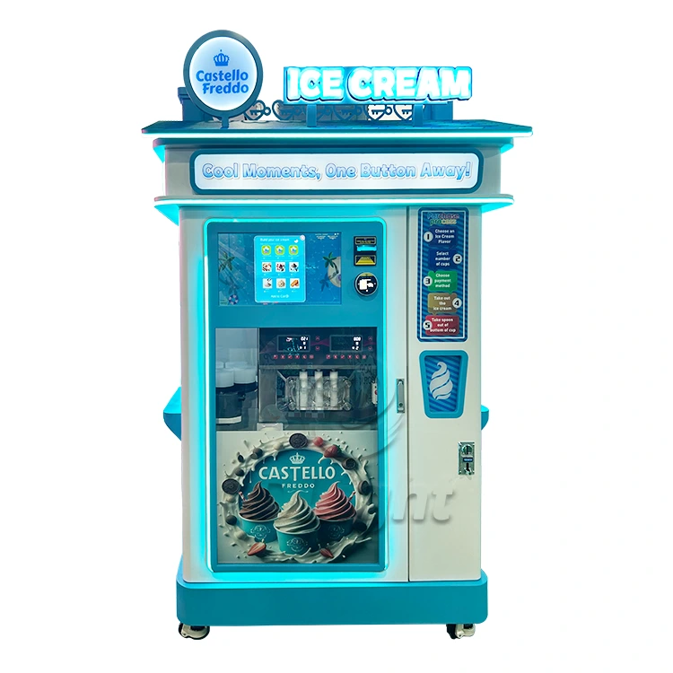 3 flavors ice cream vending machine