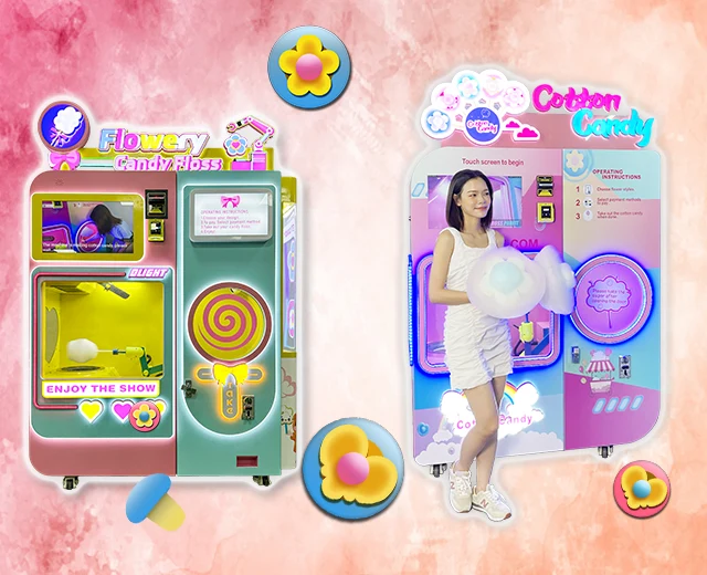 Cotton candy vending machine