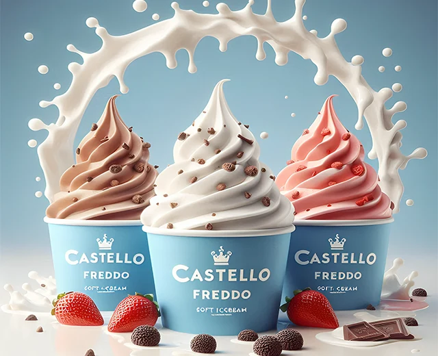 3 flavors ice cream vending machine