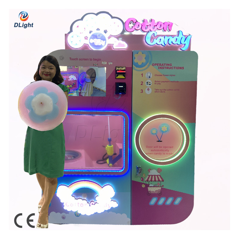 a robot that makes cotton candy