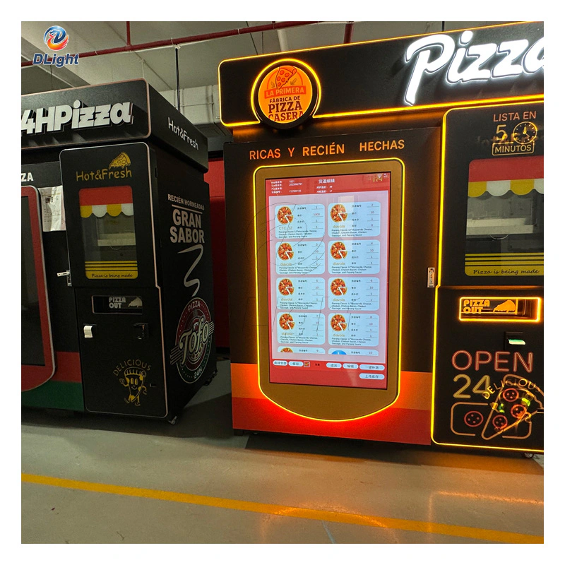 Touch screen pizza vending machine in Finland